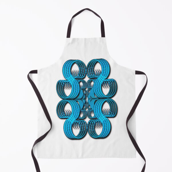 Item preview, Pattern of blue three-dimensional wave or hook shapes. designed and sold by Robin3DT.