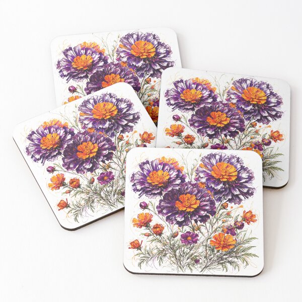 Item preview, Marigolds & Cosmos designed and sold by Sadia  Jannat.