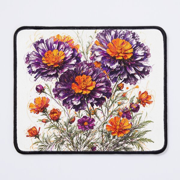 Item preview, Marigolds & Cosmos designed and sold by Sadia Jannat.