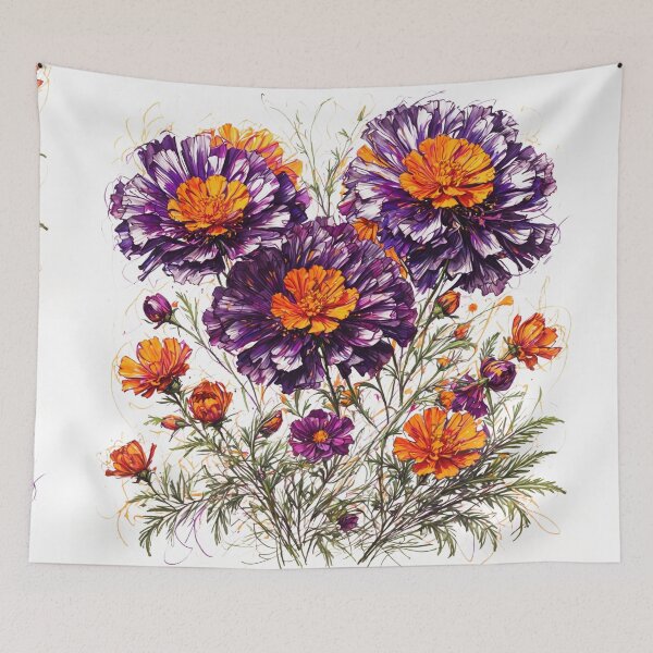 Item preview, Marigolds & Cosmos designed and sold by Sadia  Jannat.