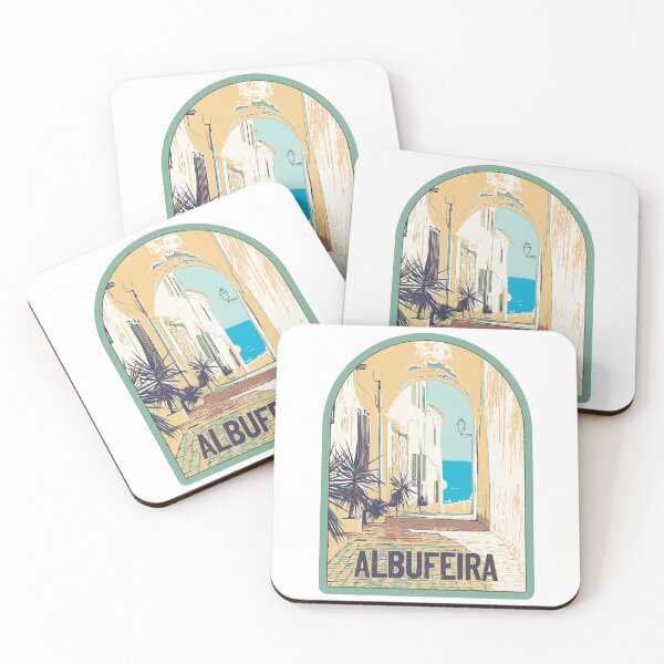 Item preview, Illustration of a Picturesque Street in Albufeira's Old Town, Algarve, Portugal designed and sold by Lemomo-artworks.