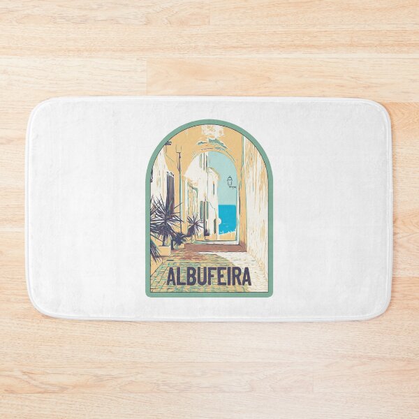 Item preview, Illustration of a Picturesque Street in Albufeira's Old Town, Algarve, Portugal designed and sold by Lemomo-artworks.