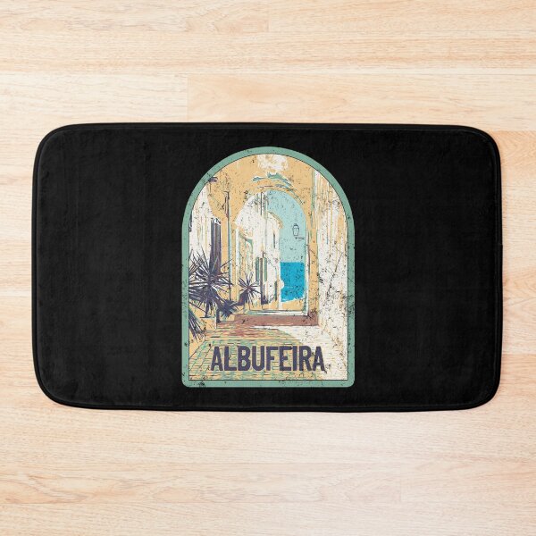 Item preview, Illustration of a Picturesque Street in Albufeira's Old Town, Algarve, Portugal designed and sold by Lemomo-artworks.