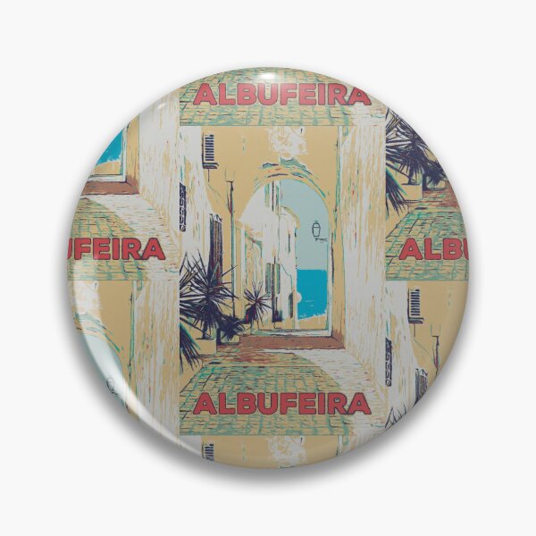 Item preview, Illustration of a Picturesque Street in Albufeira's Old Town, Algarve, Portugal designed and sold by Lemomo-artworks.