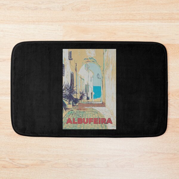 Item preview, Illustration of a Picturesque Street in Albufeira's Old Town, Algarve, Portugal designed and sold by Lemomo-artworks.