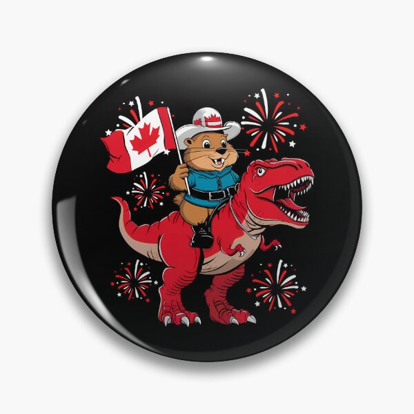 Item preview,  Funny Dino Canadian Groundhog Happy Canada Day Flag Boys Kids designed and sold by JUSTBEELEGANT.