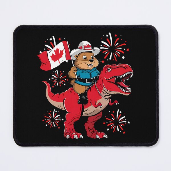 Item preview,  Funny Dino Canadian Groundhog Happy Canada Day Flag Boys Kids designed and sold by JUSTBEELEGANT.