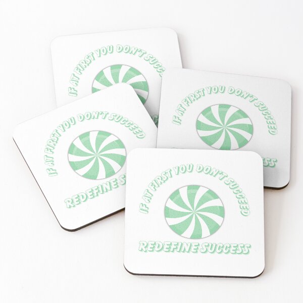 Item preview, Encouraging Mint - If At First You Don't Succeed, Redefine Success designed and sold by PawsitivelyElla.