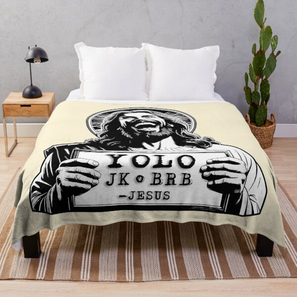Item preview, YOLO JK BRB Jesus designed and sold by plushism.