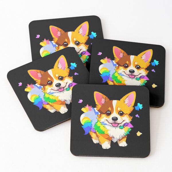 Item preview, Prideful and Playful Corgi: Rainbow Fashion Tee designed and sold by WitMeme.