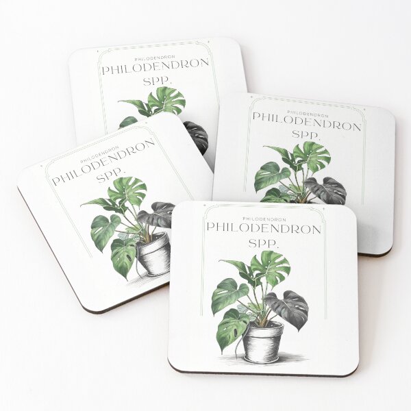 Item preview, Botanical Philodendron in  pot rustic sketch by CallisC Arts ⭐⭐⭐⭐⭐ designed and sold by CallisC-Arts.