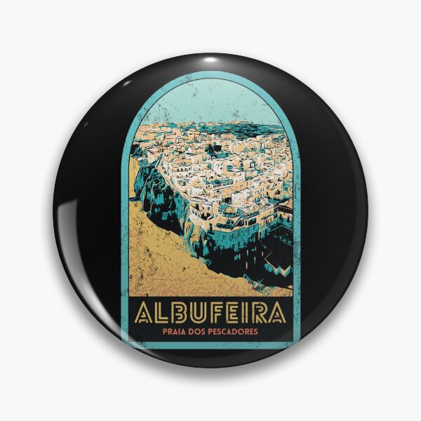 Item preview, Sky View Illustration of Albufeira from the Beach Side, Algarve, Portugal designed and sold by Lemomo-artworks.