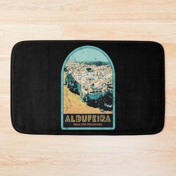 Item preview, Sky View Illustration of Albufeira from the Beach Side, Algarve, Portugal designed and sold by Lemomo-artworks.