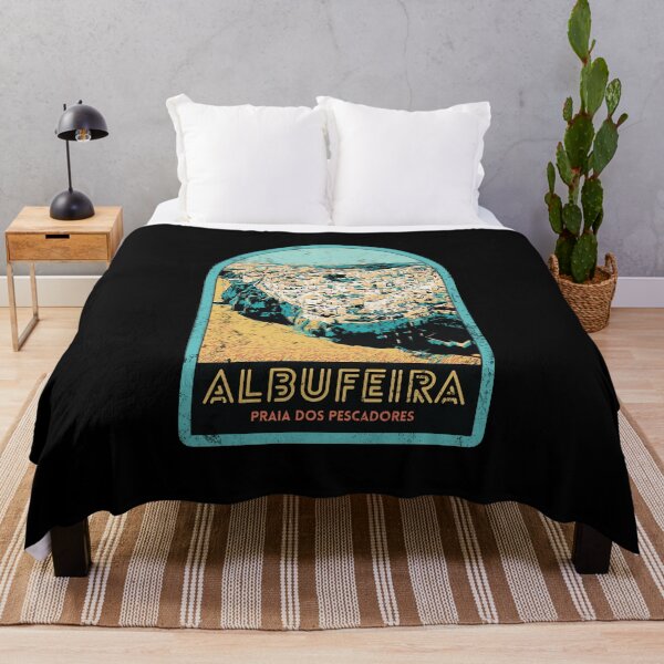 Item preview, Sky View Illustration of Albufeira from the Beach Side, Algarve, Portugal designed and sold by Lemomo-artworks.