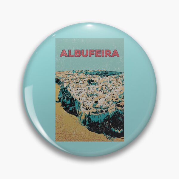 Item preview, Sky View Illustration of Albufeira from the Beach Side, Algarve, Portugal designed and sold by Lemomo-artworks.