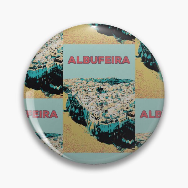 Item preview, Sky View Illustration of Albufeira from the Beach Side, Algarve, Portugal designed and sold by Lemomo-artworks.