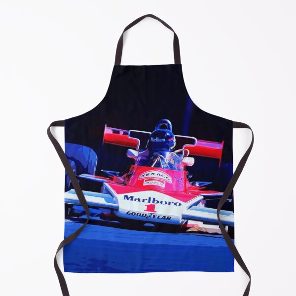 Item preview, James Hunt racing his 1977 M23 F1 racecar watercolor designed and sold by Rodissimus1984.