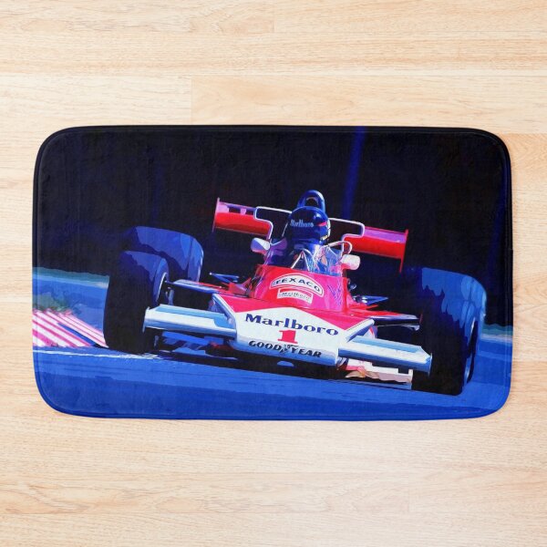 Item preview, James Hunt racing his 1977 M23 F1 racecar watercolor designed and sold by Rodissimus1984.