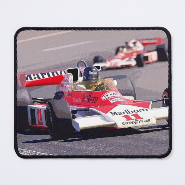 Item preview, James Hunt racing his 1976 M23 F1 racecar during the Spanish Grand Prix designed and sold by Rodissimus1984.