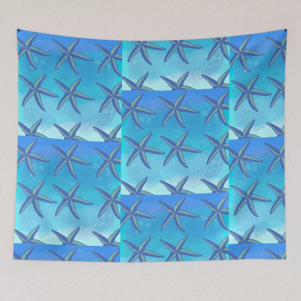 Item preview, Whispers of the night - dancing blue starfish designed and sold by MisiuKolorowy.