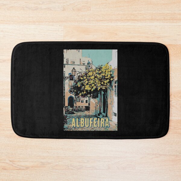 Item preview, Illustration of an Alleyway in Albufeira's Old Town, Algarve, Portugal designed and sold by Lemomo-artworks.