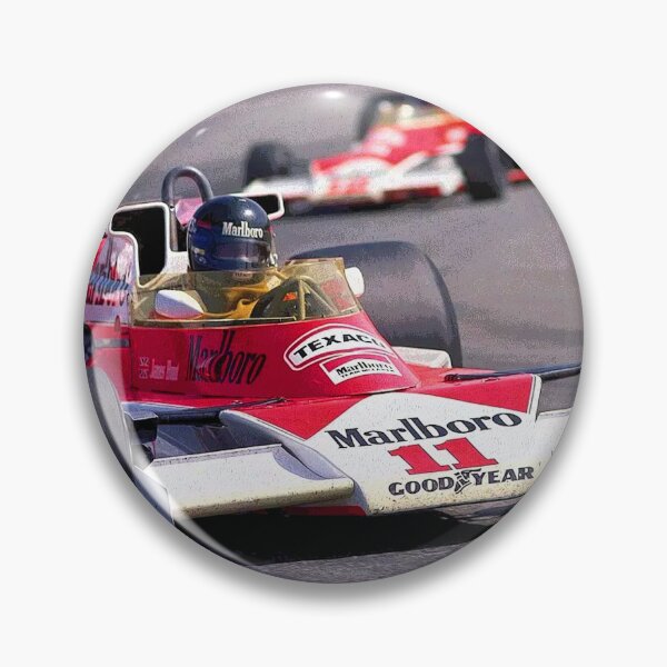 Item preview, James Hunt racing his 1976 M23 F1 racecar during the Spanish Grand Prix abstract designed and sold by Rodissimus1984.