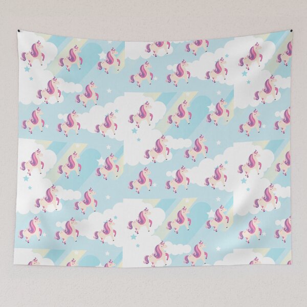 Item preview, Fairytale Unicorns Under a Colorful Sky designed and sold by MisiuKolorowy.