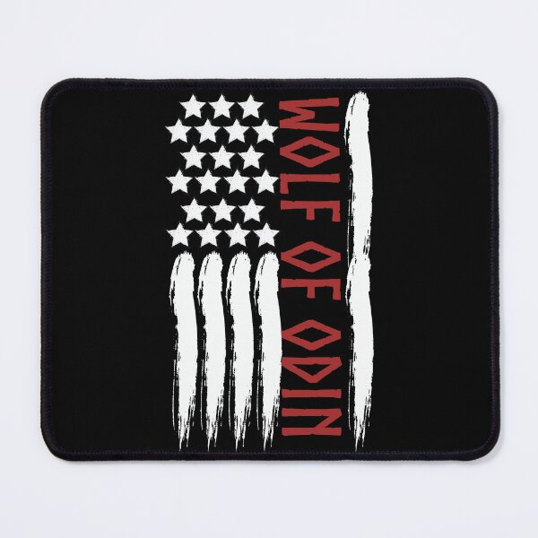 Item preview, Viking wolf of Odin and Valhalla in American flag designed and sold by Lady-Frost.