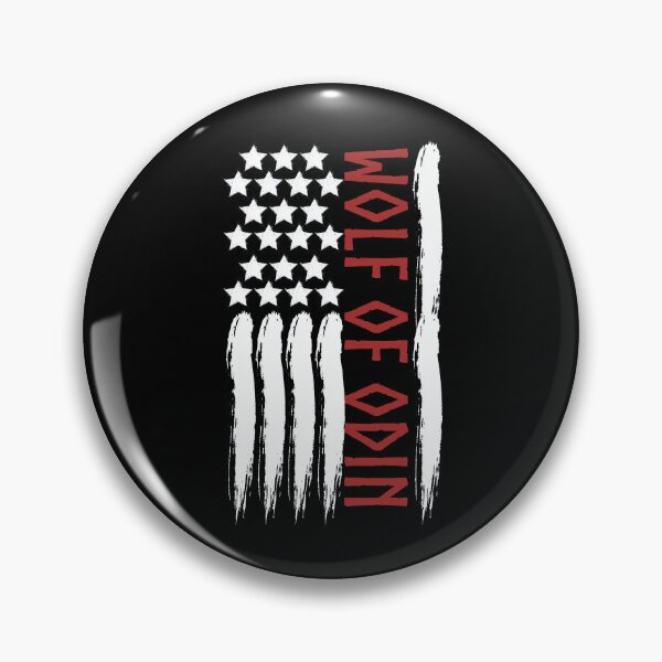 Item preview, Viking wolf of Odin and Valhalla in American flag designed and sold by Lady-Frost.