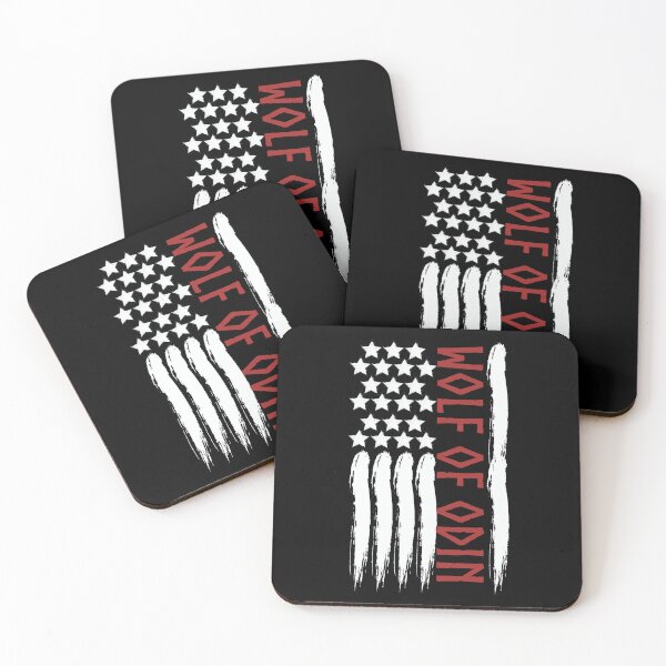 Item preview, Viking wolf of Odin and Valhalla in American flag designed and sold by Lady-Frost.