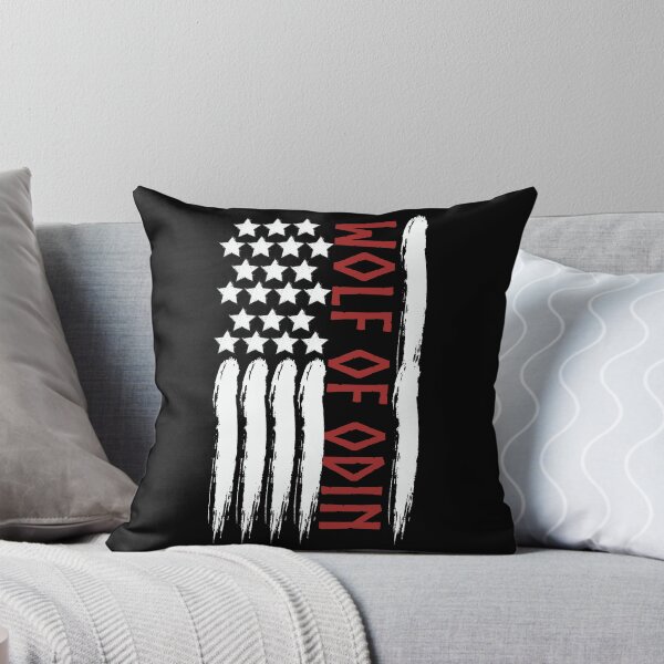 Item preview, Viking wolf of Odin and Valhalla in American flag designed and sold by Lady-Frost.