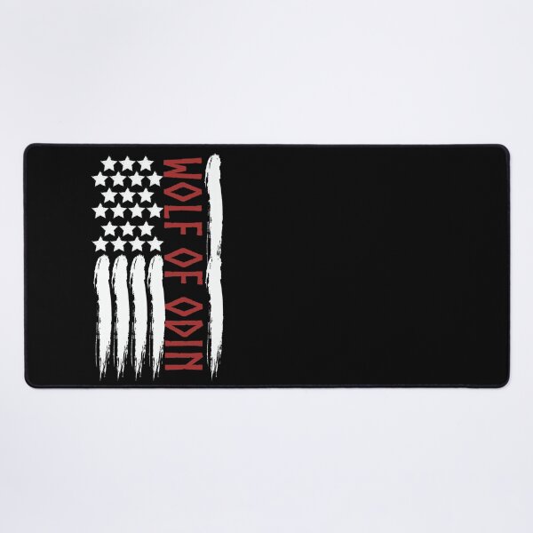 Item preview, Viking wolf of Odin and Valhalla in American flag designed and sold by Lady-Frost.