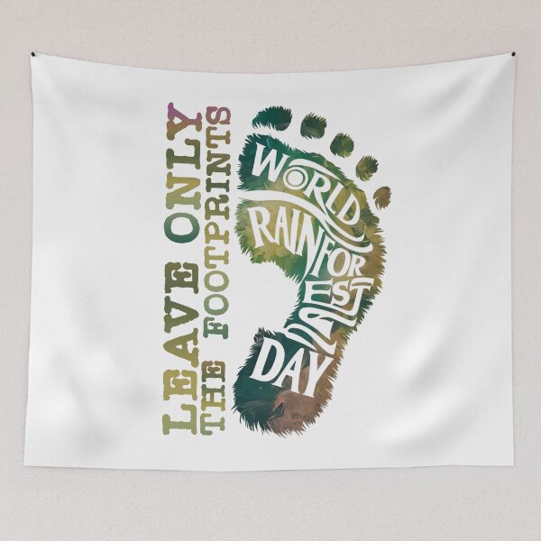 Item preview, WORLD RAINFOREST DAY - LEAVE ONLY THE FOOTPRINTS designed and sold by justyna-s28.