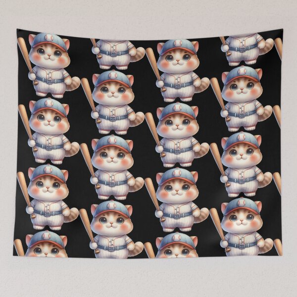 Item preview, Funny animals. Baseball graphics with a cat designed and sold by BanShopDG.
