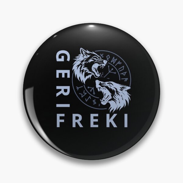 Item preview, Viking Odin's wolfs Geri & Freki runes Nordic mythology designed and sold by Lady-Frost.