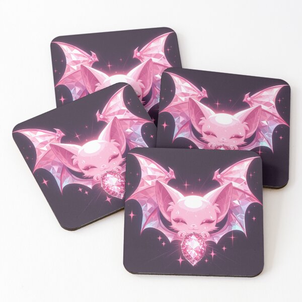 Artikelvorschau, Rosa Fledermaus entworfen und verkauft von Nocturne Paws.