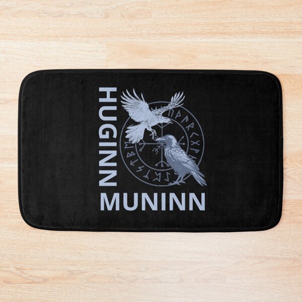 Item preview, Huginn & Muninn Odin's ravens Viking runes vegvisir designed and sold by Lady-Frost.