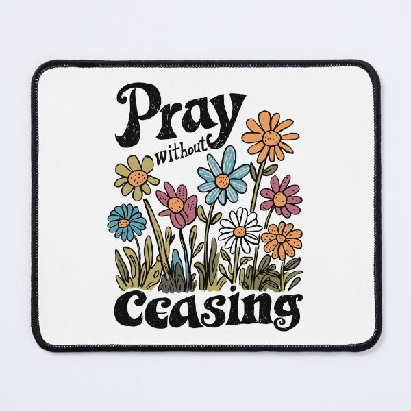 Item preview, Vintage Daisy Hand-drawn - Retro "Pray without Ceasing" Women's Christian Art Design by #HahaHandlesHub designed and sold by HahaHandlesHub.