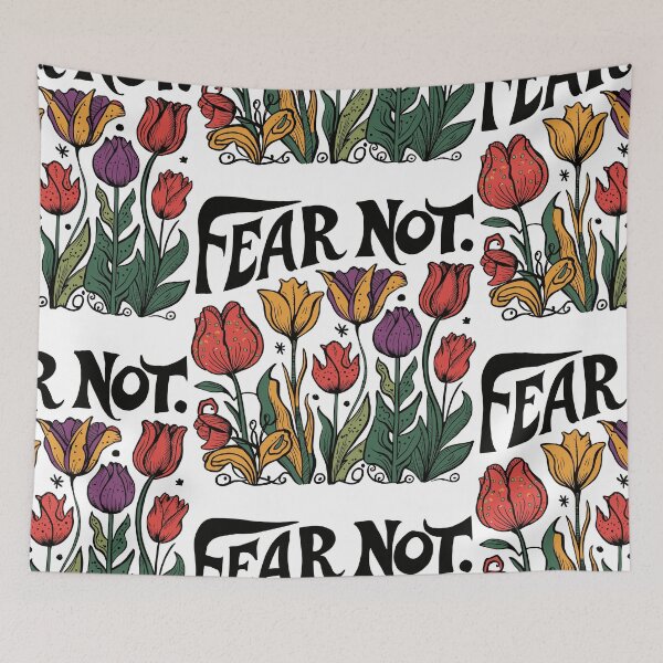 Item preview, Vintage Tulip Hand-drawn - Retro "Fear Not" Women's Christian Art Design by #HahaHandlesHub designed and sold by HahaHandlesHub.