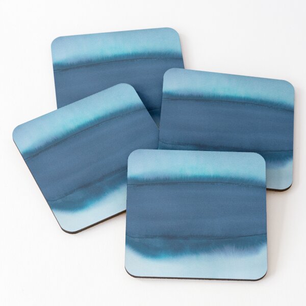 Item preview, Abstract Dark and Light Blue Watercolor Painting  designed and sold by musiumuse.