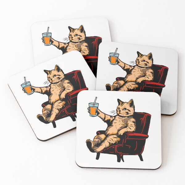 Item preview, Cat relaxing cheers  designed and sold by PinkSeaside.