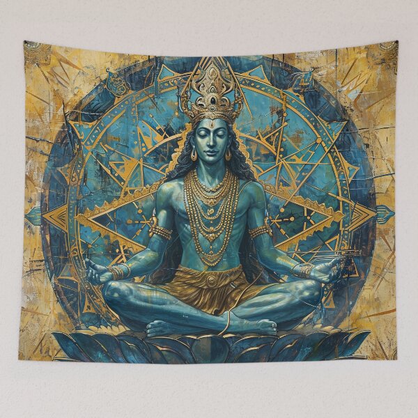 Item preview, Tranquility Amidst Complexity: A Venerable Entity's Silent Repose in Modern Mandala Art designed and sold by Vic Torys ☆.