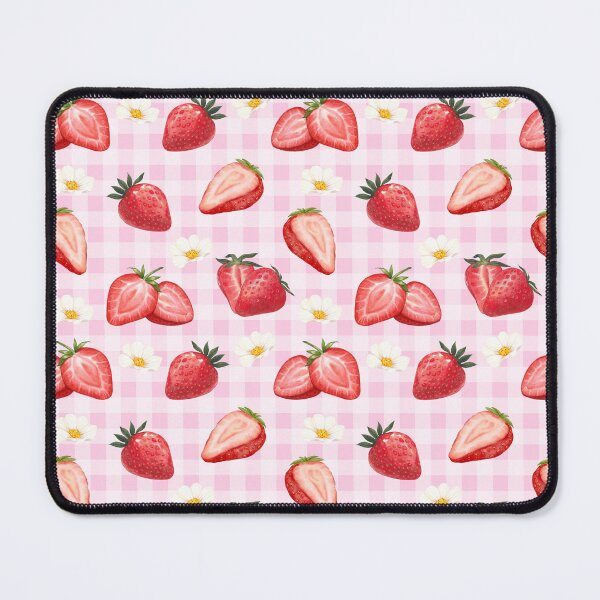 Item preview, Cottagecore Strawberries and Daisies | cottagecore aesthetic, villagecore, farmcore, countrycore, rustic, fruity, summer, orange, strawberries, daisies, gingham designed and sold by StudioWhimsey.