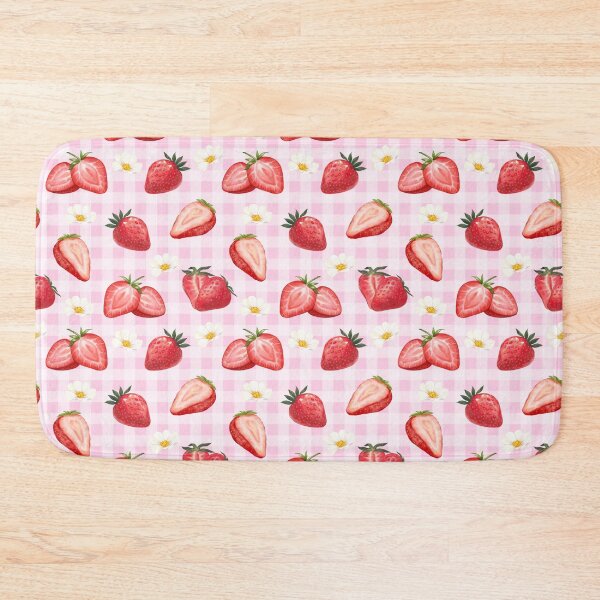 Item preview, Cottagecore Strawberries and Daisies | cottagecore aesthetic, villagecore, farmcore, countrycore, rustic, fruity, summer, orange, strawberries, daisies, gingham designed and sold by StudioWhimsey.