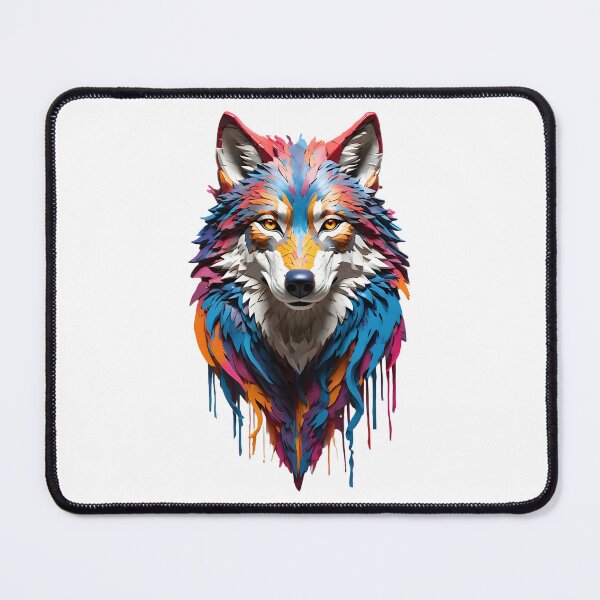 Item preview, Colorful wolf designed and sold by ShopMaxiDesigns.