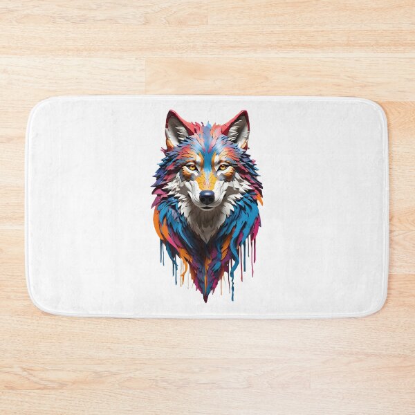 Item preview, Colorful wolf  designed and sold by ShopMaxiDesigns.