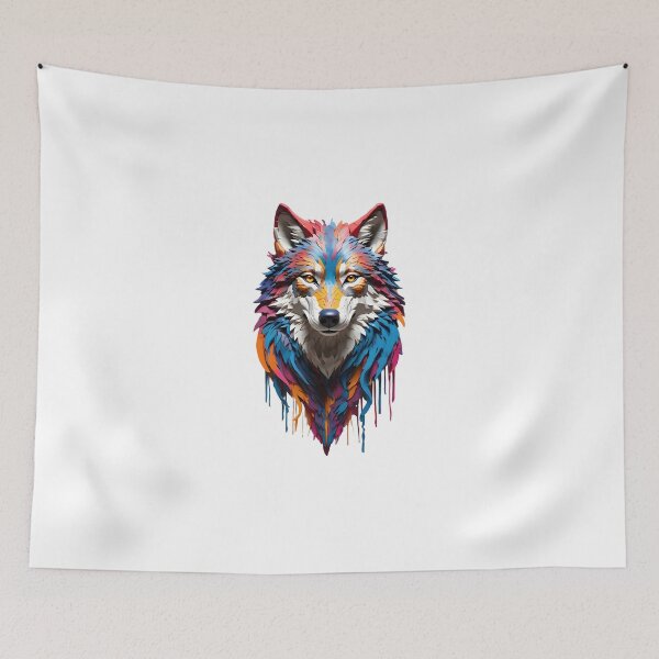 Item preview, Colorful wolf  designed and sold by ShopMaxiDesigns.