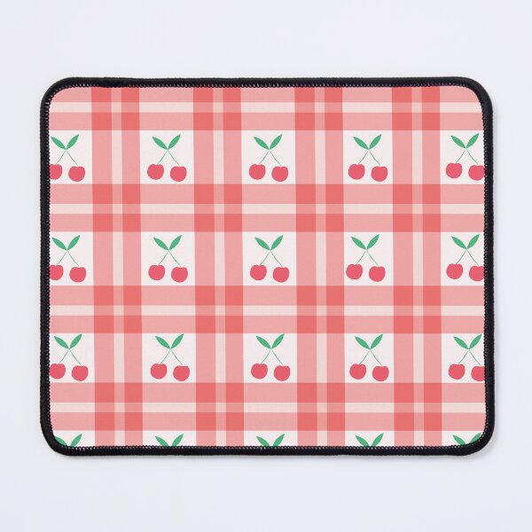 Item preview, Small Cherries on Red Plaid Gingham Pattern designed and sold by Yasminepatterns .