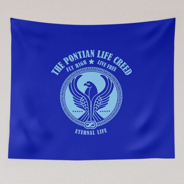 Item preview, Light Blue Pontian Life Creed - Fly High - Live Free - Eternal Life designed and sold by SueKnox.