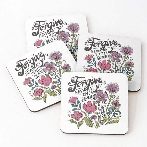 Item preview, Vintage Violet Hand-drawn - Retro "Forgive Seventy Times Seven" Women's Christian Art Design by #HahaHandlesHub designed and sold by HahaHandlesHub.